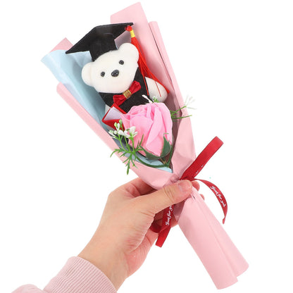 rarevick Cute Graduation Flower with bear