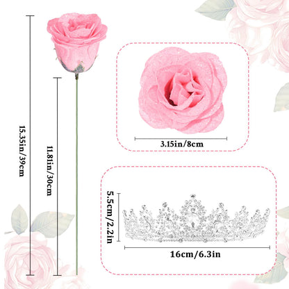 Rarevick Valentines Day Glitter Roses