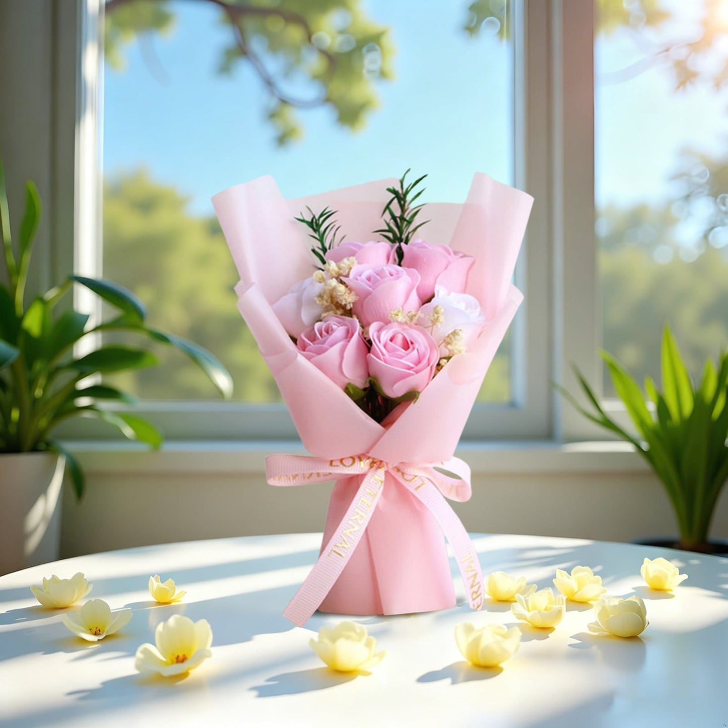 Valentine's Day Rose Bouquet Gift Set