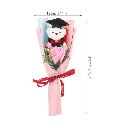 rarevick Cute Graduation Flower with bear