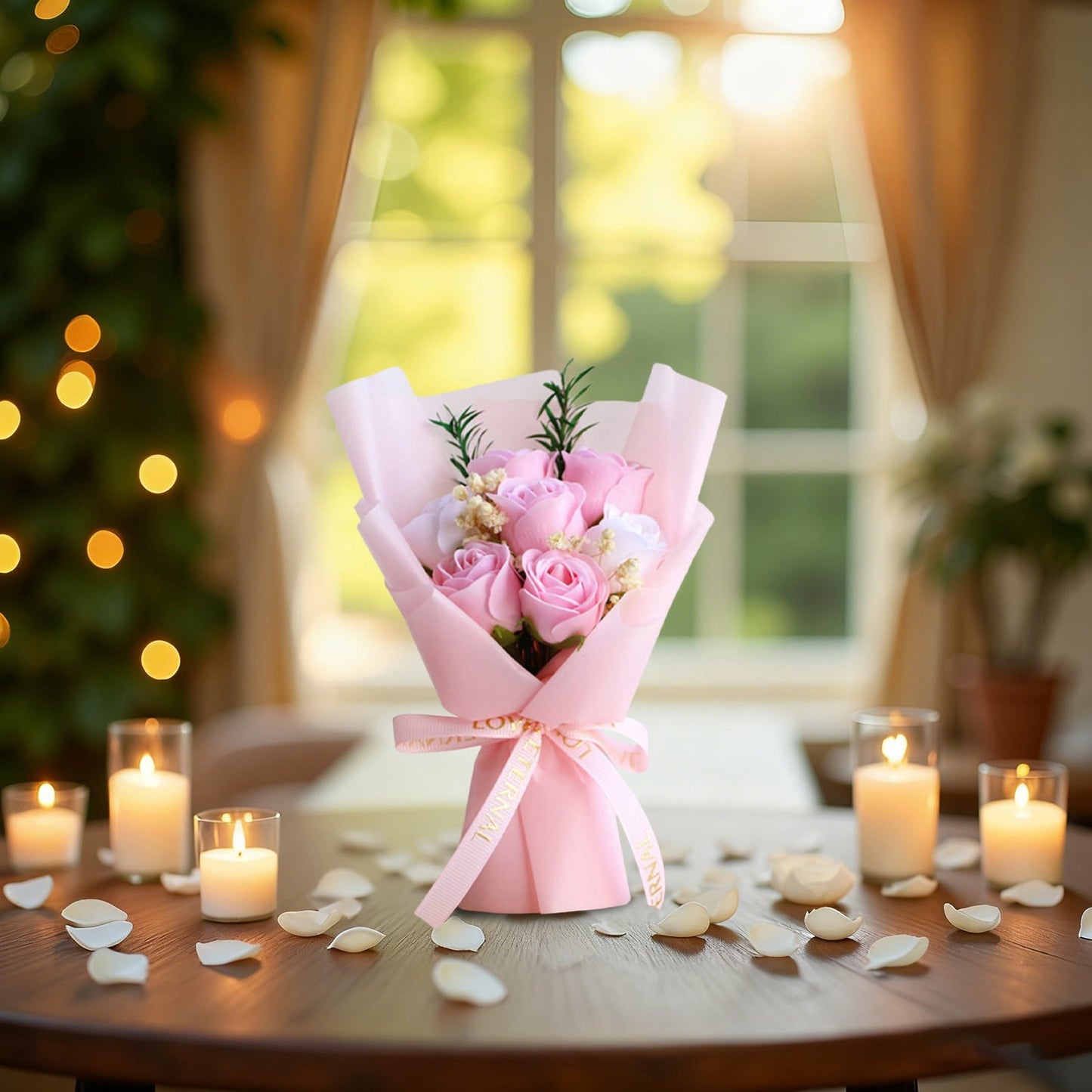 Valentine's Day Rose Bouquet Gift Set